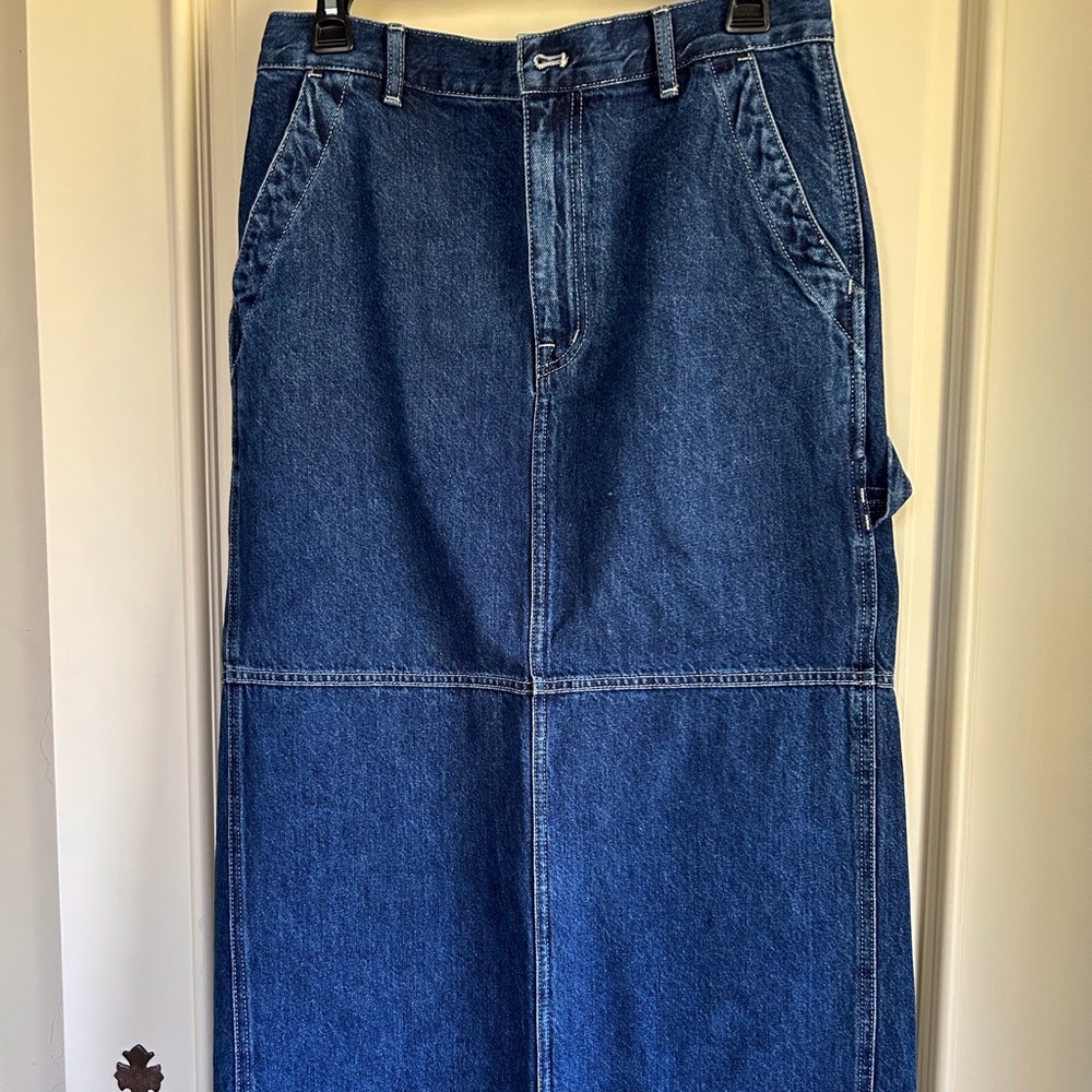 Madewell Blue Denim Maxi Skirt